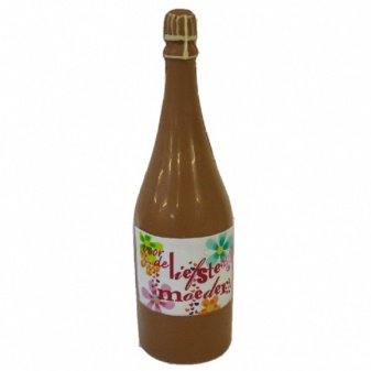 Chocolade champagnefles moeder groot