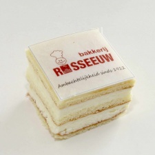 Petit four met opdruk