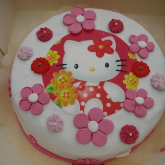 Hello Kitty icingtaart 
