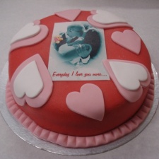 Hartentaart icing rond