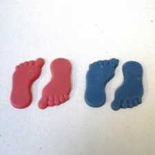 Chocolade voetjes per 100 gram