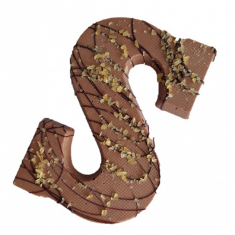 Chocoladeletter 200 gram Caramel Zeezout