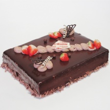 Vierkante chocoladetaart