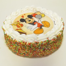 Mickey Mouse slagroomtaart