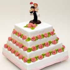 Bruidstaart icing stapeltaart