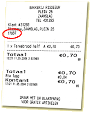 Ook op uw kassabon staan uw gespaarde punten...